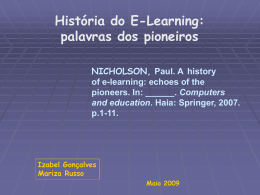 História do E-Learning: palavras dos pioneiros