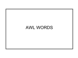 O que é a Listagem de Palavras Acadêmicas? (AWL)
