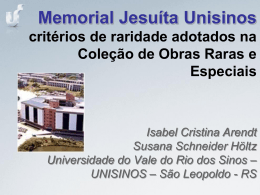Memorial Jesuíta-Unisinos - Planor