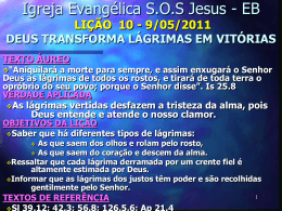 LIÇÃO 10 - Igreja Evangélica SOS Jesus