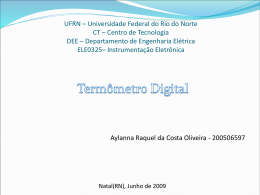 Termômetro Digital - DEE - Departamento de Engenharia Elétrica