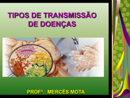 TIPOS DE TRANSMISSÃO DE DOENÇAS
