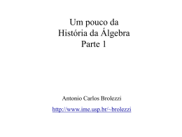 Álgebra parte 1 ppt - IME-USP