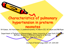 Características da hipertensão pulmonar em neonatos pré