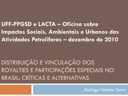 CRÍTICAS E ALTERNATIVAS - Universidade Federal Fluminense