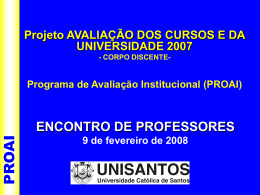 PROAI - Universidade Católica de Santos