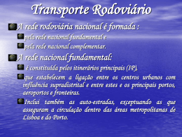 A distribuição espacial das redes de transporte em Portugal