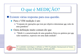 METROLOGIA - Universidade Federal de Minas Gerais
