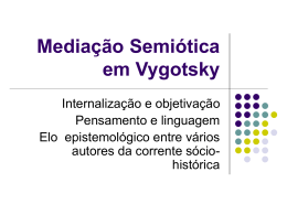 Conceito mediação semiótica em Vygotsky