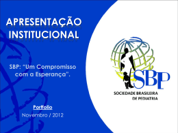 Apresentação do PowerPoint - SBP > Sociedade Brasileira de