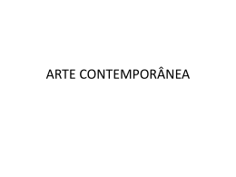 ARTE CONTEMPORÂNEA