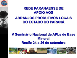 25092008 - Rede de Apoio aos APL do Paraná
