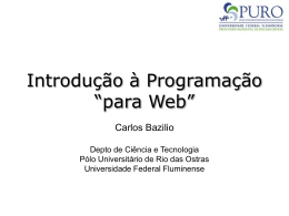 Introdução à Programação para Web - Instituto de Computação