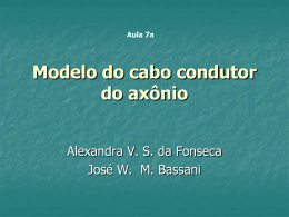 Modelo do cabo condutor do axônio