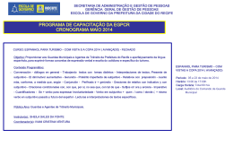 programa de capacitação da egpcr cronograma maio 2014