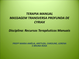 terapia manual massagem transversa profunda de cyriax