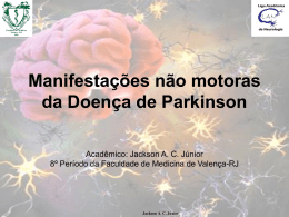Manifestações não motoras da Doença de Parkinson