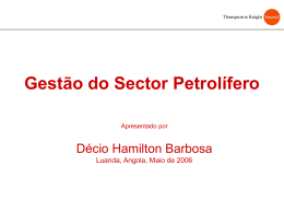 Gestão do Sector Petrolífero