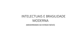 intelectuais e brasilidade moderna