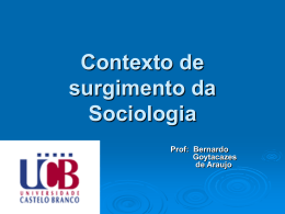 Sociologia - Universidade Castelo Branco