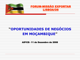 Oportunidades de Negócios em Moçambique