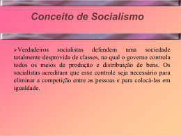 SOCIALISMO UTÓPICO E CIENTÍFICO