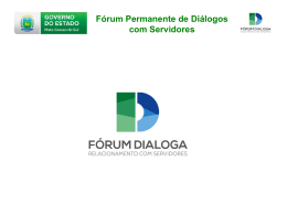 Fórum Permanente de Diálogo com Servidores