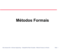 Slides sobre métodos formais e especificação algébrica.