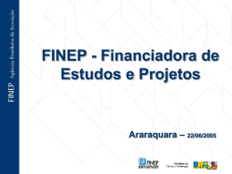 FINEP - Financiadora de Estudos e Projetos
