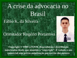 A crise da advocacia no Brasil: problemas epistêmicos