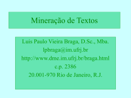 Mineração de textos - Instituto de Matemática