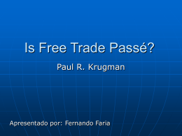 Is Free Trade Passé? (Paul Krugman - PET