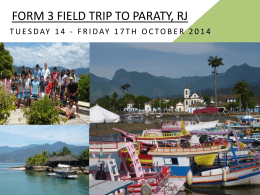 F3 Field Trip to Paraty Presentation 2014