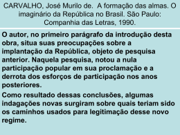 Q1.CARVALHO, José Murilo de – A formação - aula 13