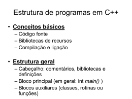 Estrutura de programas em C++
