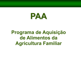 Programa de Aquisição de Alimentos da Agricultura Familiar