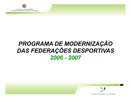 programa de modernização das federações desportivas 2006