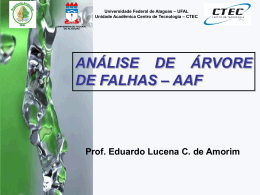 análise de árvore de falhas - Universidade Federal de Alagoas