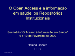 Seminário O Acesso à Informação em Saúde 2009