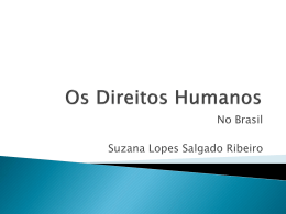 Os Direitos Humanos - cultura e diversidade brasileiras