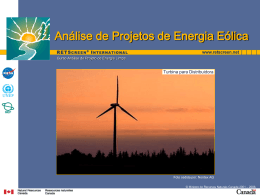 Análise de Projetos de Energia Eólica