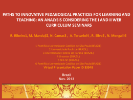 Analysis of the proceedings of the II Seminar Web Curriculum – CHIC