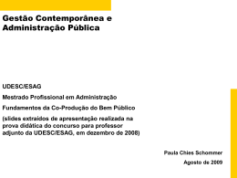 Gestao Contemporanea e Adm Publica - UDESC