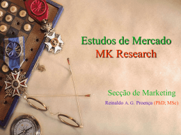 Slideshow Estudos de mercado MK research