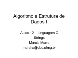 Linguagem C – Strings