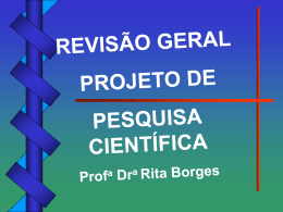 CLASSIFICAÇÃO DAS PESQUISAS - Universidade Castelo Branco