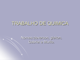 TRABALHO DE QUIMICA Murilo