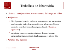 Slides da aula de apresentação dos trabalhos de laboratorio