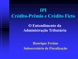 Legislação do Crédito-Prêmio de IPI Utilização