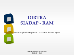SIADAP-RAM - Secretaria Regional dos Recursos Humanos > Início